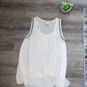 Cream Beaded Top